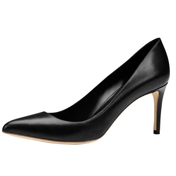 Gucci Black Leather Brooke Pointy Toe Heel Pumps Size 38.5 New $635 Women's - Picture 12 of 12